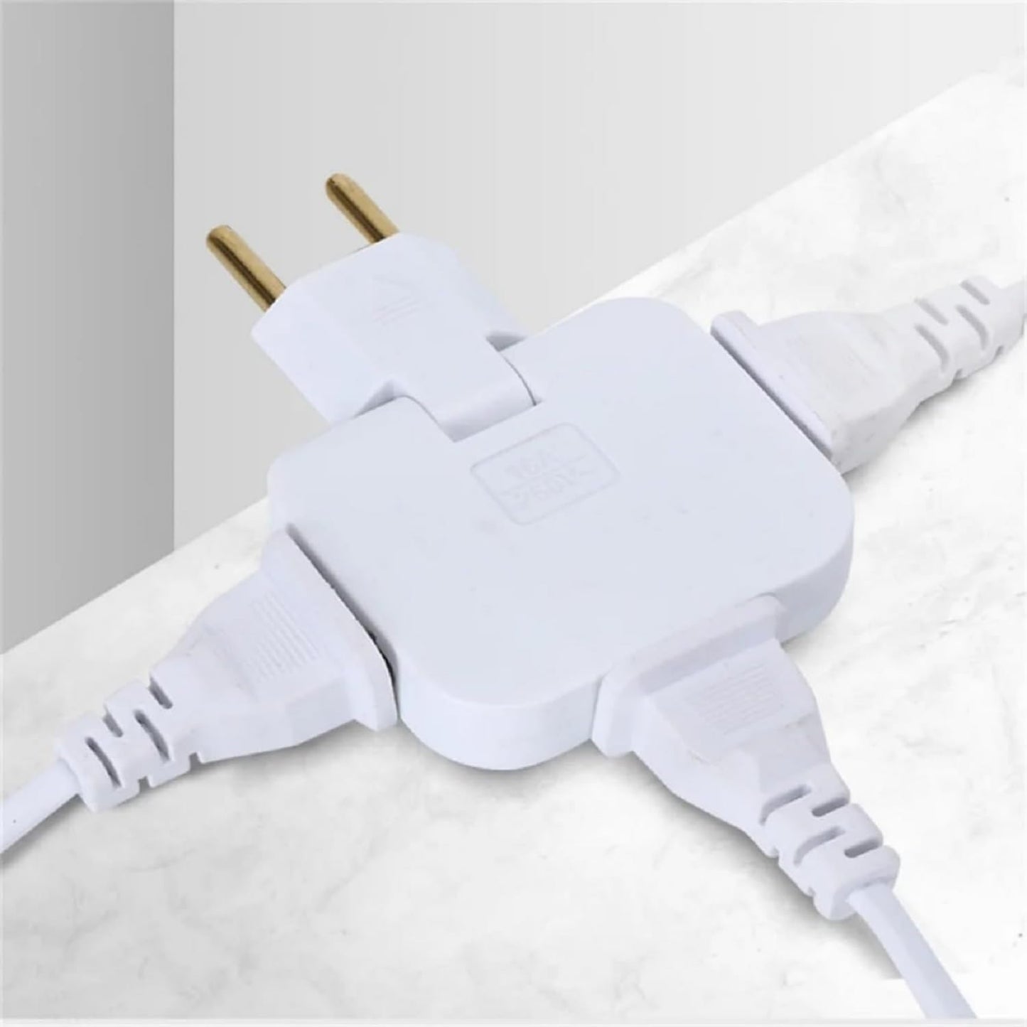 FlexiPlug: 2Pcs — 3-in-1 Foldable Multiplug Adapter with 180° Rotation & Slim Design for Cramped Spaces, Travel, Desk & Daily Use