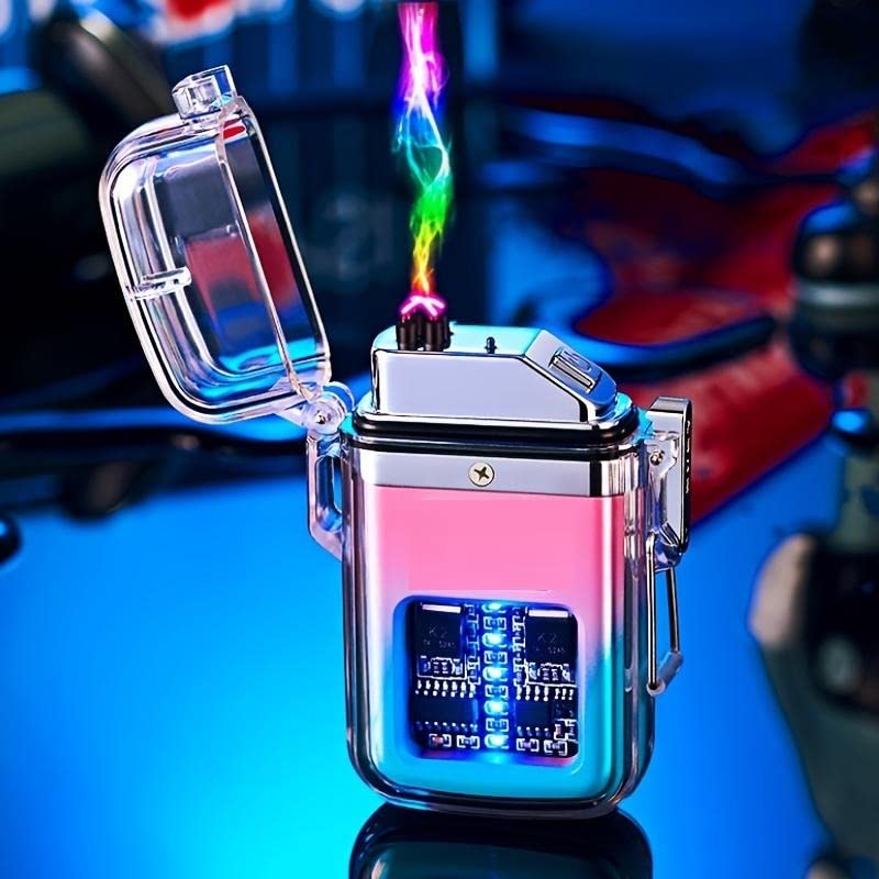Arc: Dual Arc Windproof & Waterproof Lighter with Bright Torch C-Type Charging & Display