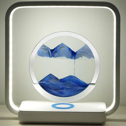 SandX: 3D Quicksand LED Lamp with Wireless Charging & Liquid Motion Art for Relaxing Desk & Bedroom Décor