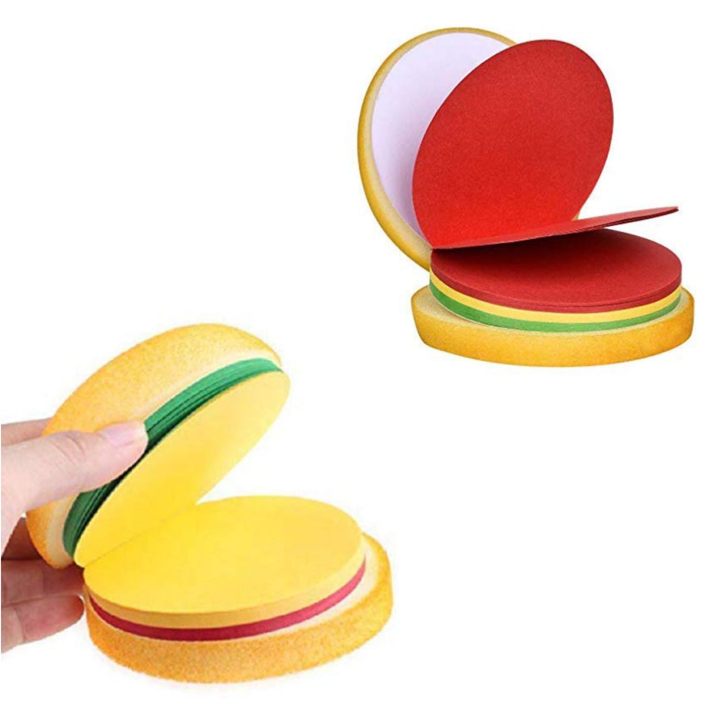 BurgerPad: Fun & Quirky Burger-Shaped Memo Pad with 100 Unruled Pages, Pocket-Size Notepad for Notes & Journaling