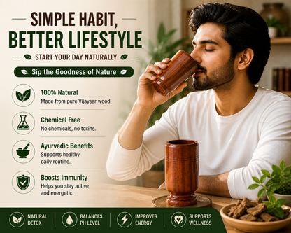 Sugar Balance Wooden Water Glass (100% Natural)