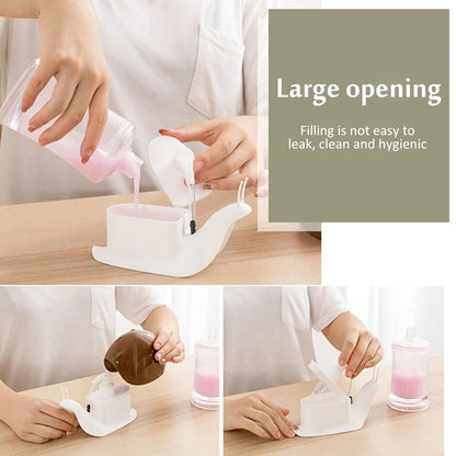 Snaqo: Cute Snail-Shaped Liquid Soap Dispenser, 120ml Refillable Pump Bottle for Hand Wash, Lotion, Shampoo & Bathroom or Kitchen Sink Décor