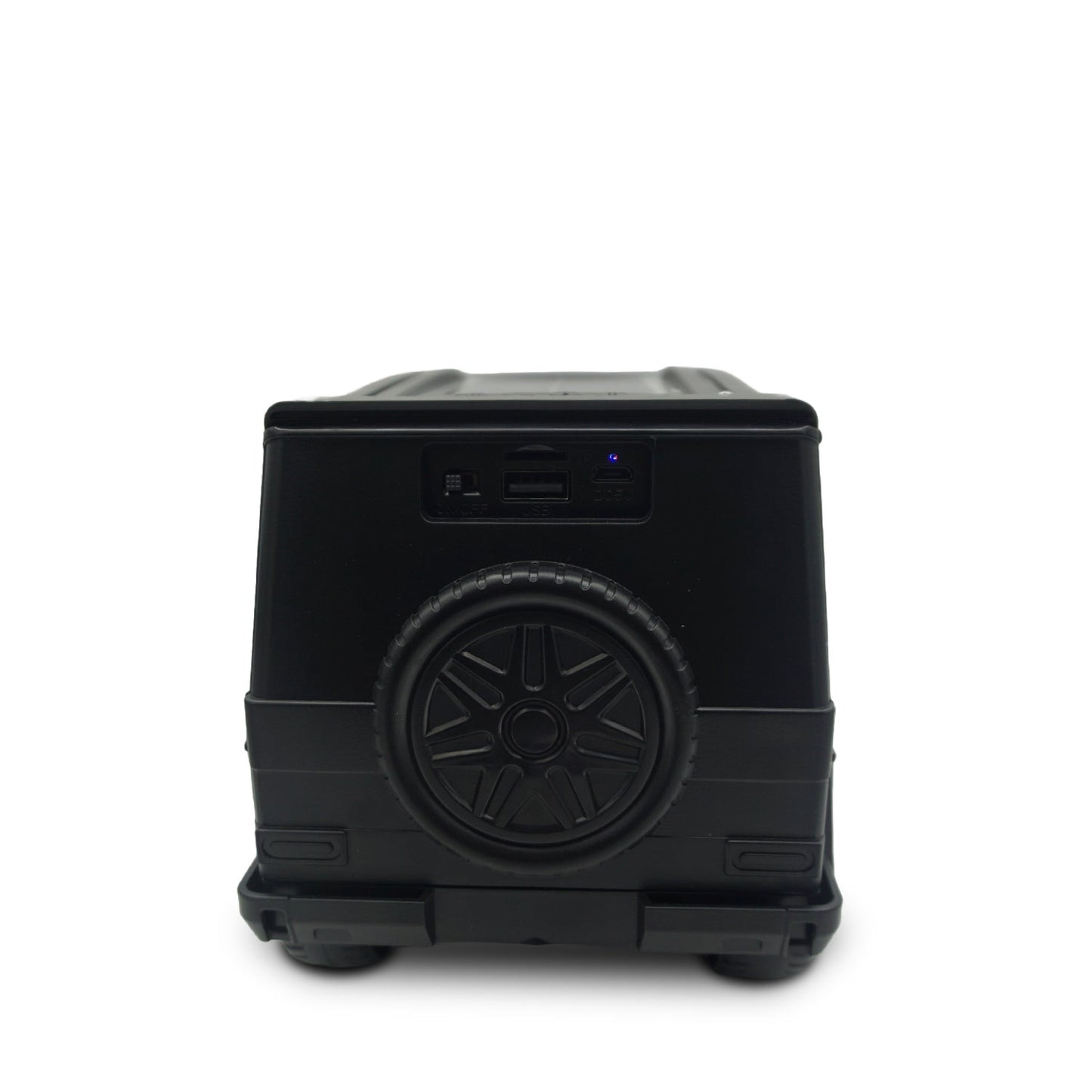 BassWagon: Rugged G Wagon Inspired Design Big Size Solar-Powered Bluetooth Speaker with Portable Wireless Speaker with Flashlight, USB, FM Radio & Outdoor-Friendly Build (colour may vary)