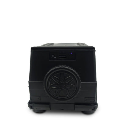 BassWagon: Rugged G Wagon Inspired Design Big Size Solar-Powered Bluetooth Speaker with Portable Wireless Speaker with Flashlight, USB, FM Radio & Outdoor-Friendly Build (colour may vary)