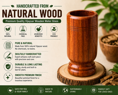 Sugar Balance Wooden Water Glass (100% Natural)