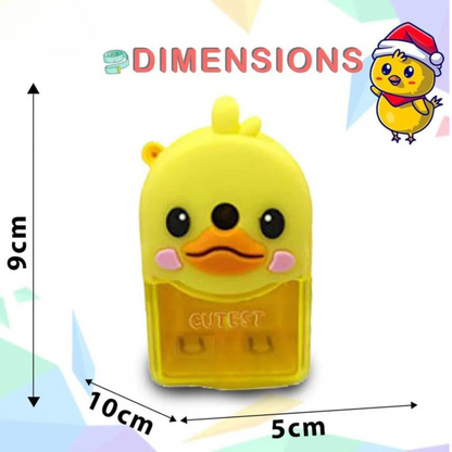 Duckoo: Cute Duck-Shaped Crank Pencil Sharpener for Kids, Handheld Stationery Tool for School Desks, Birthday Return Gifts & Classroom Supplies