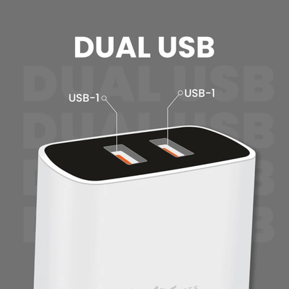 Zapoo: Dual-Port Fast Charging Adapter, QC 3.0 USB Charger with Mobile Stand & 3.8A Output with 1Pc High-Speed Charging Cable