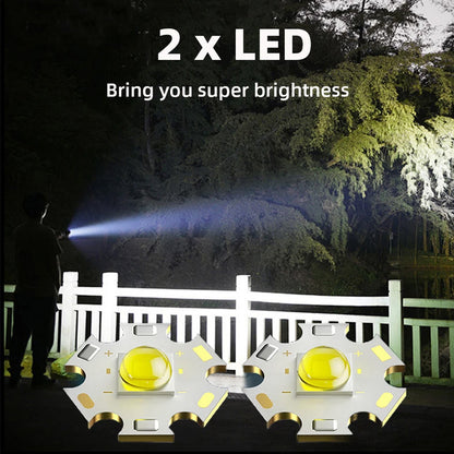 PowerLite: Mini Portable Power Bank with Built-In LED Flashlight for On-the-Go Charging & Emergency Lighting
