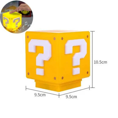 1UP: Sound Enabled Question Block Arcade LED Lamp Night Light for Gamers