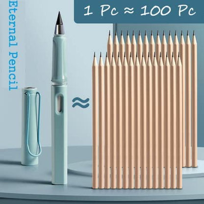 EverWrite: Pack of 4 Reusable Inkless Pencil – Everlasting Infinity Pencil with Eraser for Writing, Sketching & Drawing