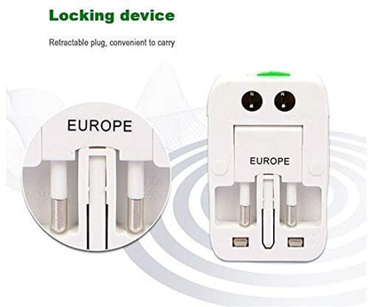 PluGo: Universal Travel Adapter with USB, All-in-One International Plug Adapter for Charging & Appliances Compact Worldwide Adapter for Travel