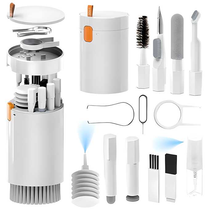 CleanPro: 20-in-1 Electronic Gadget Cleaning Tool & Multipurpose Device Cleaner for Laptops, Macbooks, Smartphones, Keyboards, Gaming PC & AirPods