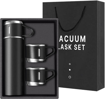 ThermoGift: 500ml Stainless Steel Vacuum Flask Gift Set with Insulated Cup – Perfect for Corporate & Festive Gifting