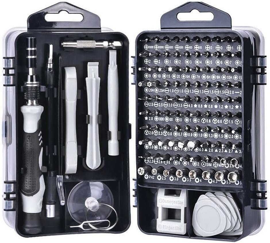 FixPro: 115-in-1 Precision Screwdriver Tool Kit, Magnetic Repair Set for Mobiles, Laptops, Gaming Consoles, Watches, Glasses & DIY Electronics Projects