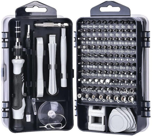 FixPro: 115-in-1 Precision Screwdriver Tool Kit, Magnetic Repair Set for Mobiles, Laptops, Gaming Consoles, Watches, Glasses & DIY Electronics Projects