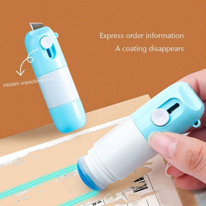 InkWipe: Thermal Paper Privacy Correction Fluid with Built-In Cutter – 2-in-1 Concealer for Package Labels, Receipts & Personal Info Protection