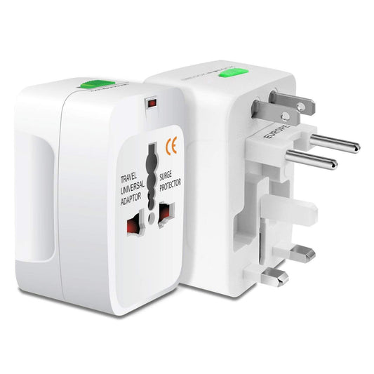 PluGo: Universal Travel Adapter with USB, All-in-One International Plug Adapter for Charging & Appliances Compact Worldwide Adapter for Travel