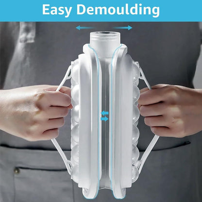 Frostee: 2-in-1 Ice Ball Maker Bottle with 17 Grids – Portable Freezer Kettle & Water Jug for Cocktails, Juice, Coffee, Whiskey & Cold Beverages