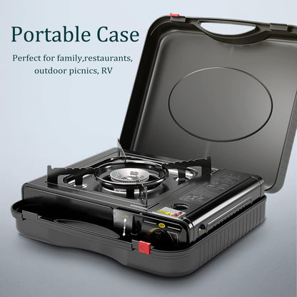 Campy: Portable Camping Gas Stove with Compact Burner & Carrying Case – Outdoor Cooking Gear for Trekking, Hiking, Picnics & Backpack Travel