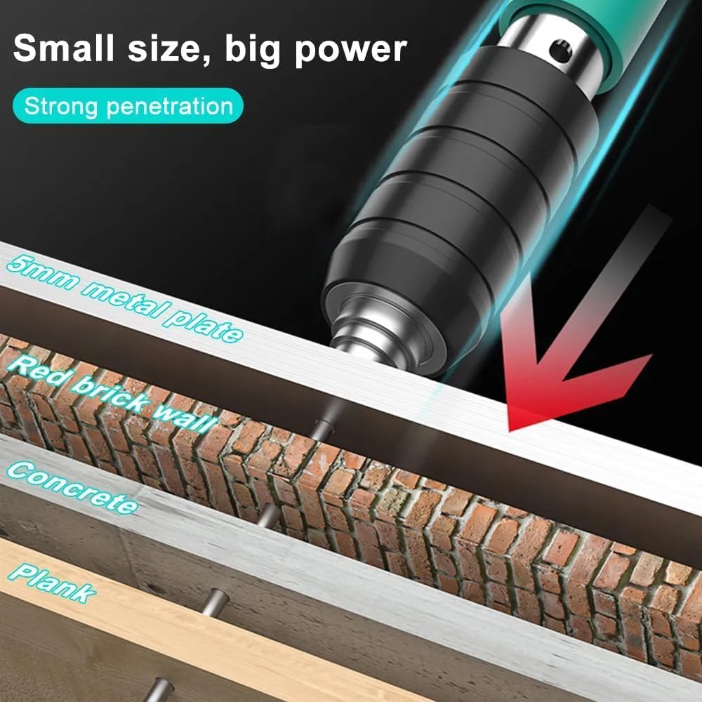 Shooter: Adjustable Manual Concrete Nail Gun for Wall Fixing, Woodworking & Portable Nail Shooting