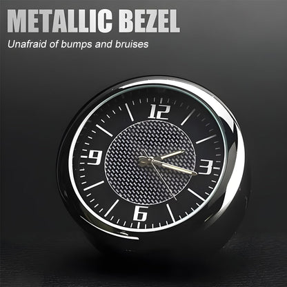 DashTick: Premium Compact Analogue Car Dashboard Clock, Metal Body & Glow-in-the-Dark Hands for Cars, SUVs, Office & Home Décor