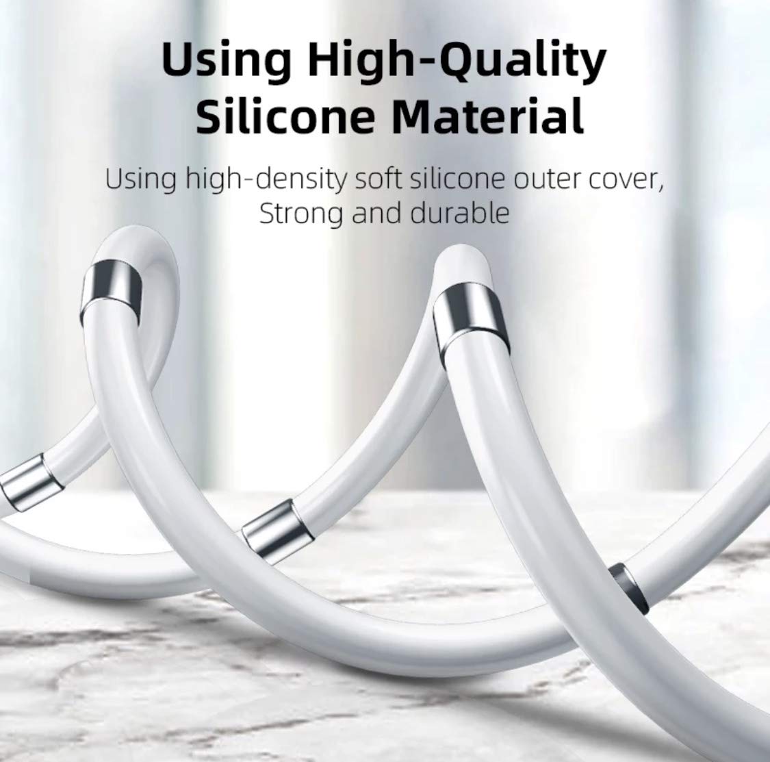 LoopX: Self-Winding Magnetic Type-C Charging & Data Cable with Fast Charging, Tangle-Free Design & Durable Build