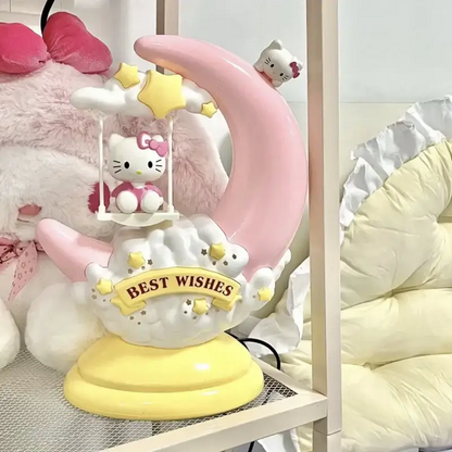 Swingy: Super Cute Crescent Moon & Cloud Night Lamp with Soft LED Glow for Cozy Bedside & Room Décor