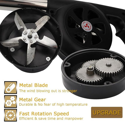 FireStarter: Portable Hand Crank BBQ Air Blower for Quick Fire Starting & Outdoor Grilling
