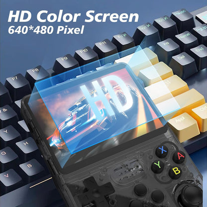BitX: R36S Handheld Game Console with 3.5" IPS Display – 10,000+ Preloaded Games, Dual TF Support, Rechargeable Battery & Ergonomic Design for Semi-Retro Games