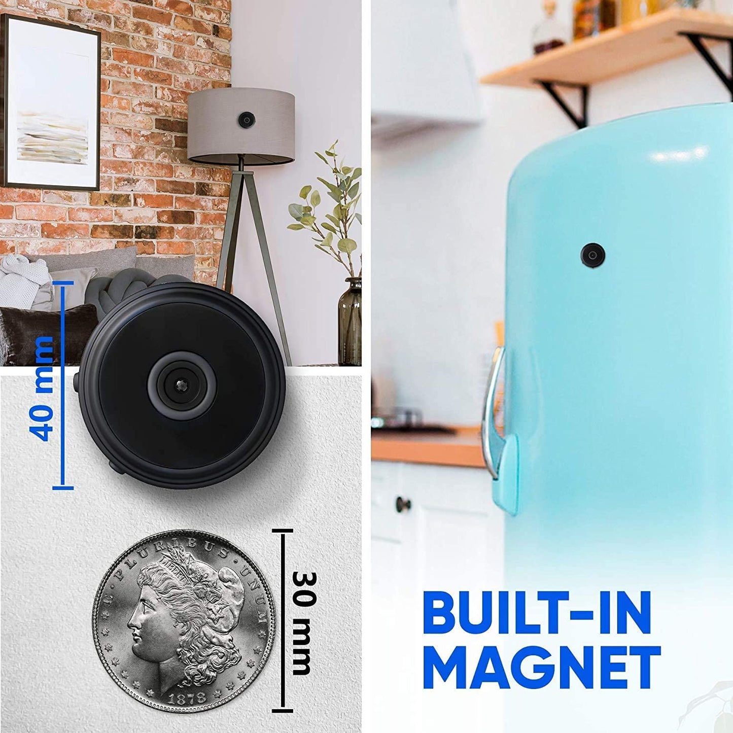 iSpy: Rechargeable Wi-Fi CCTV Live Camera with 1080P HD, Night Vision, Motion Detection & 128GB Storage Support