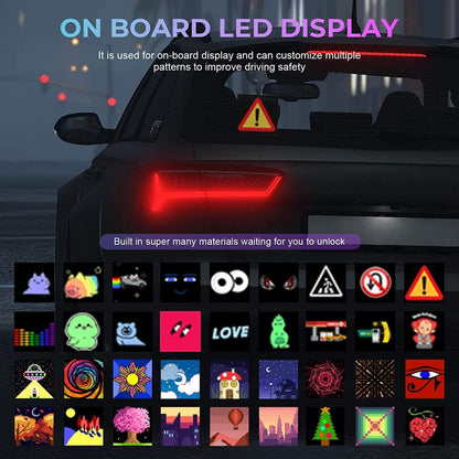 Pixo: Programmable LED Pixel Display Screen with Bluetooth App Control, Custom Text & Animations for Car Windshield & Home Decor 13x13cm