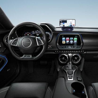 DashDock: Car Dashboard Phone Holder with Non-Slip Base, Anti-Fall Mount with Built-In Parking Number Display & Passive Speaker Amplifier for Hands-Free Driving