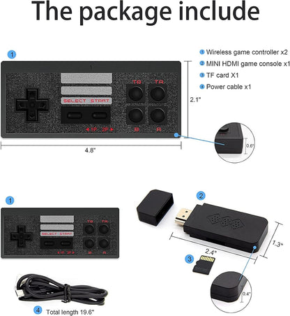RetroTV: Ultimate 90s HDMI Retro Game Stick with Plug & Play Wireless HD 1080p Gaming for Up to 2 Players
