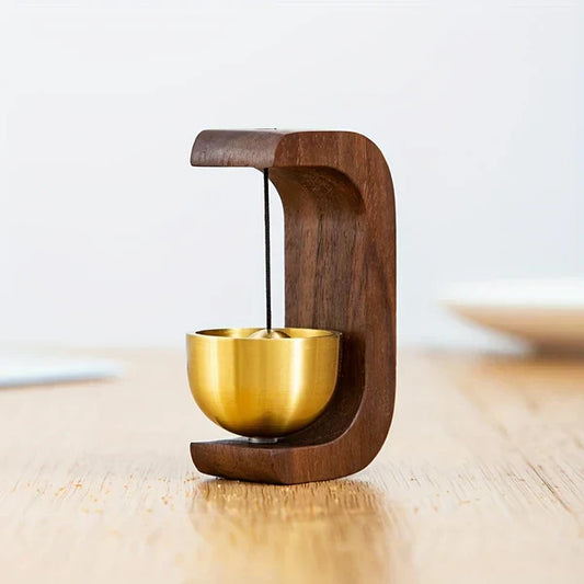 ZenBell: Vintage Japanese Wooden Door Bell with Soothing Mindful Chime, Ideal for Shops, Home & Office Decor