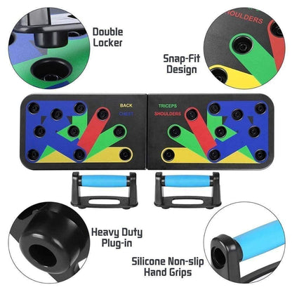 Planko: 9-in-1 Push-Up Board for Muscle Targeting, Non-Slip Base & Home Fitness Rack for Chest, Arms, Back & Core Training