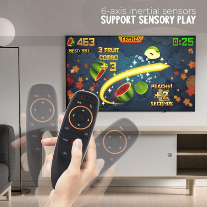 RemoteX: Air Mouse Universal Remote Control, 2.4Ghz Wireless Remote with Motion Sensor & Mic for Smart TV, TV Box, PC & Projector
