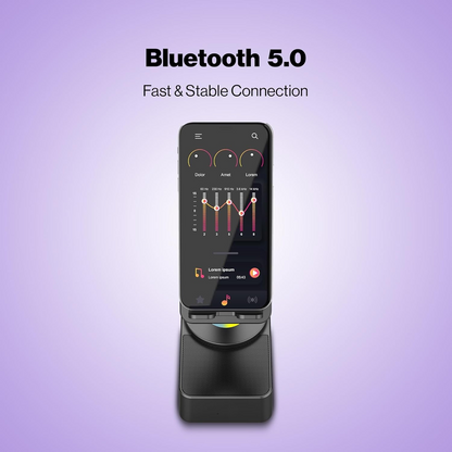 Luvo: 3-in-1 Foldable Phone Stand with Bluetooth Speaker & 360° Rotation, Portable Desk Holder with Wireless Audio, Hands-Free Viewing & Compact Travel-Friendly Designea