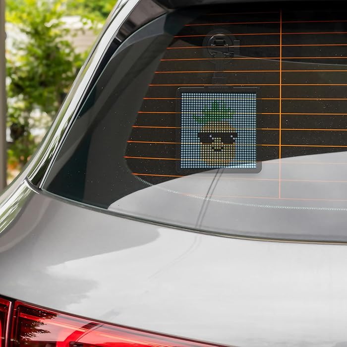 Pixo: Programmable LED Pixel Display Screen with Bluetooth App Control, Custom Text & Animations for Car Windshield & Home Decor 13x13cm