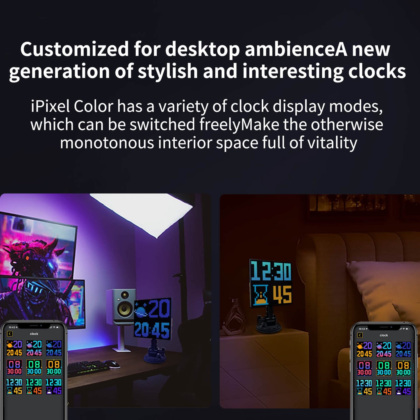 Pixo: Programmable LED Pixel Display Screen with Bluetooth App Control, Custom Text & Animations for Car Windshield & Home Decor 13x13cm