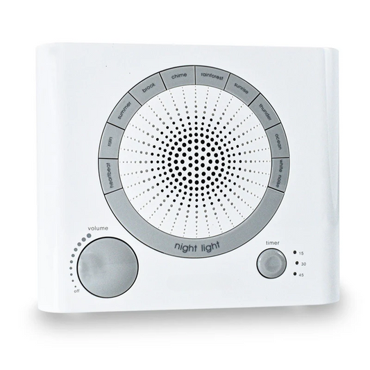 DreamWave: Sleep Therapy Sound Machine with Natural Soothing Sounds, Anxiety Relief, Auto-Off Timer & Battery/Adapter Power Options