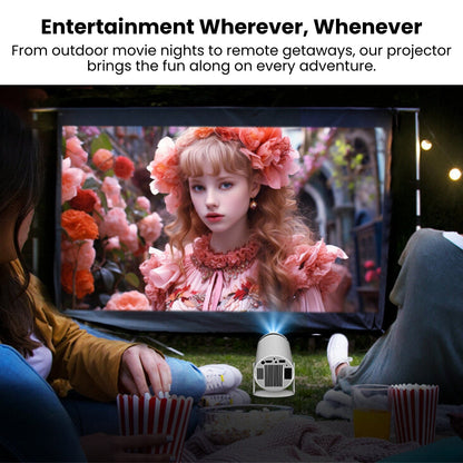 Zenith: Portable WiFi-Enabled HD Smart Projector with 4K Support, Built-in Apps (YouTube, Netflix, Prime), Rotatable Design & 100" Max Display