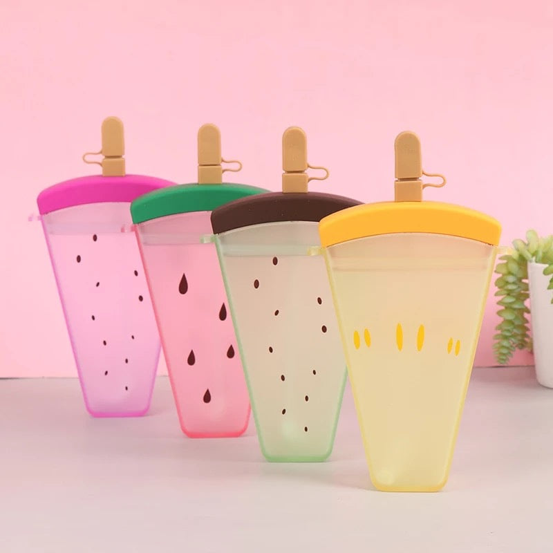 FruitChill: Aesthetic Watermelon Sipper Bottle with Straw & Adjustable Strap – Portable & BPA-Free for Travel & Daily Use