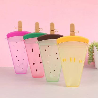 FruitChill: Aesthetic Watermelon Sipper Bottle with Straw & Adjustable Strap – Portable & BPA-Free for Travel & Daily Use