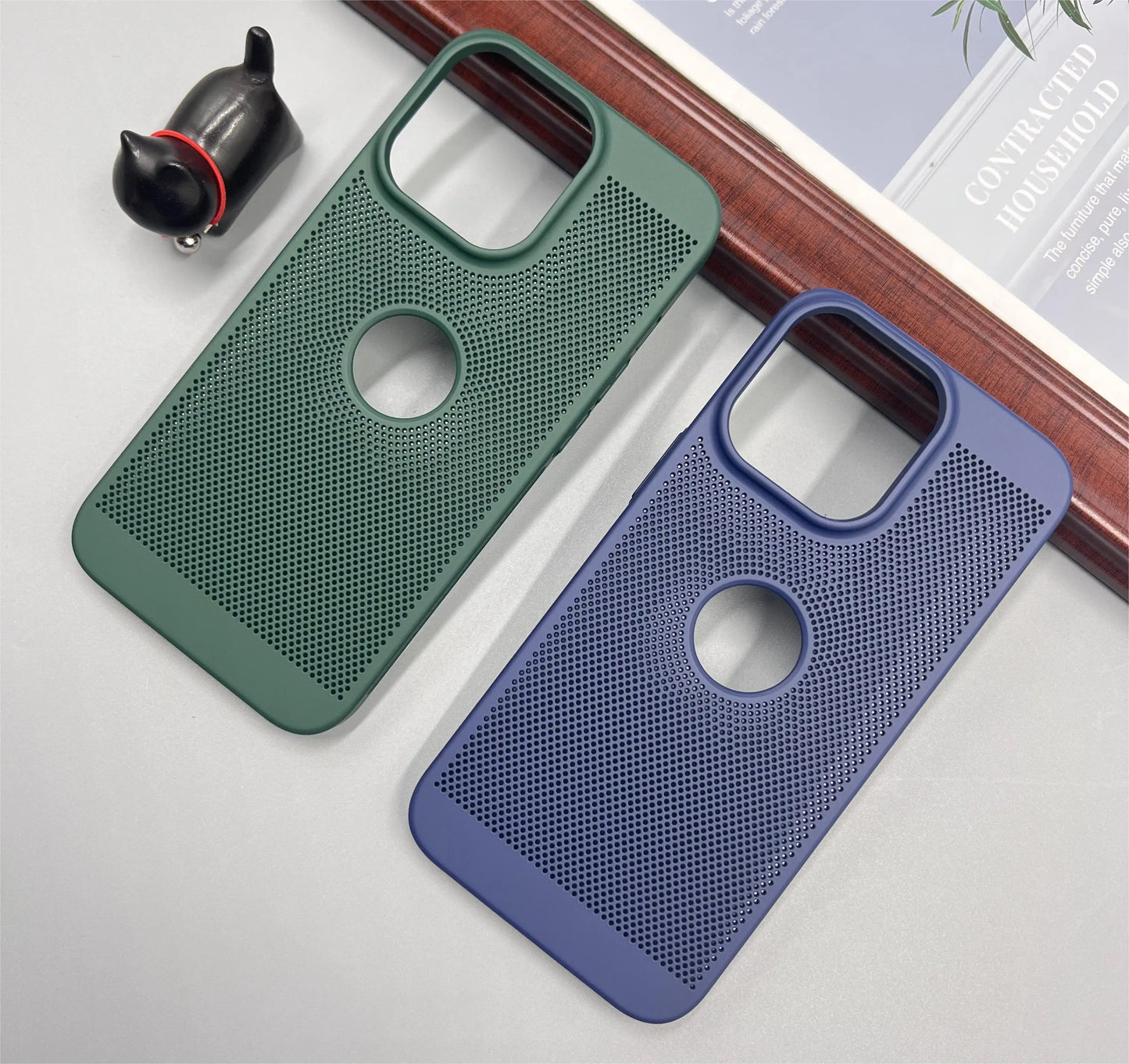 Heat dissipation iPhone Back Cover With Apple Brand Showoff