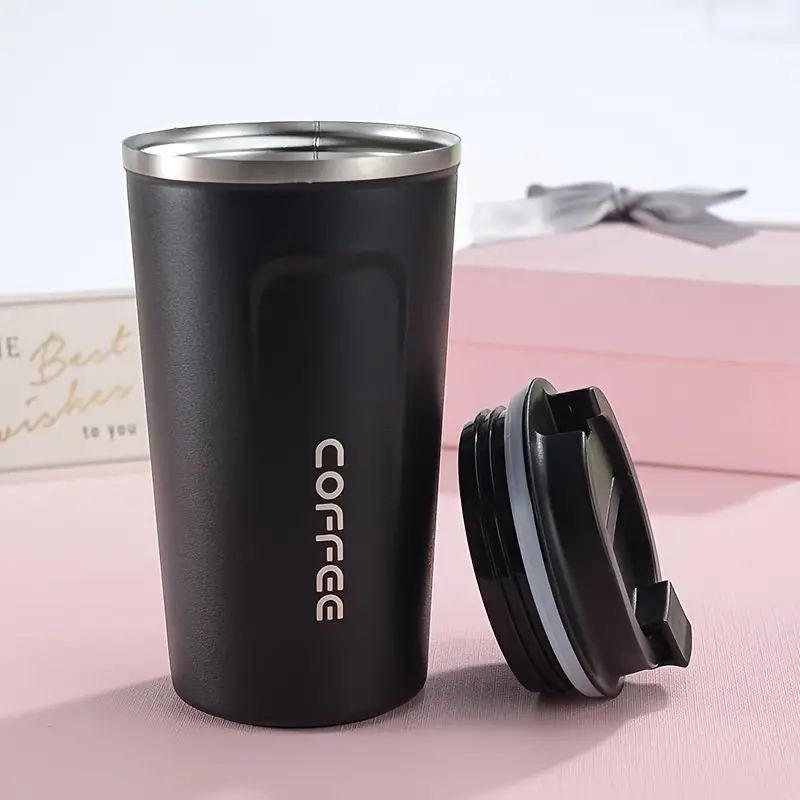 BrewBee: Smart LED Temperature Tumbler, 500ml Stainless Steel Travel Mug with Leak-Proof Lid, Touch Screen & Thermal Design for Hot & Cold Drinks
