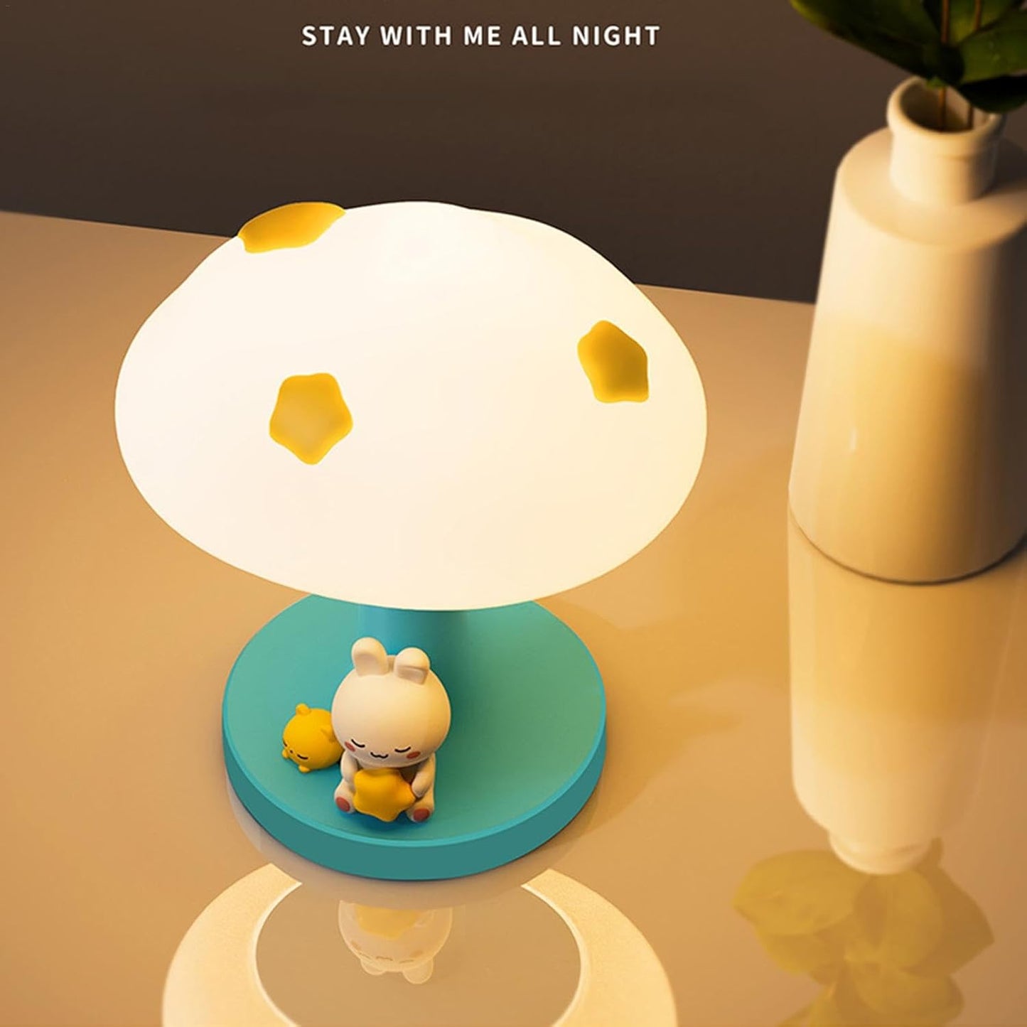 CloudBun: Bunny-Shaped Cloud Night Lamp with Tap Control – Soft Silicone Glow Light for Kids’ Bedrooms & Baby Nursery (3-Level Dimming, Rechargeable)
