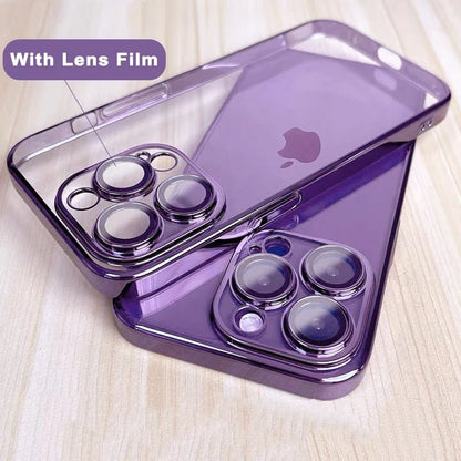 iPhone Never Yellowing Silicone Transparent Back Cover with Camera Protection