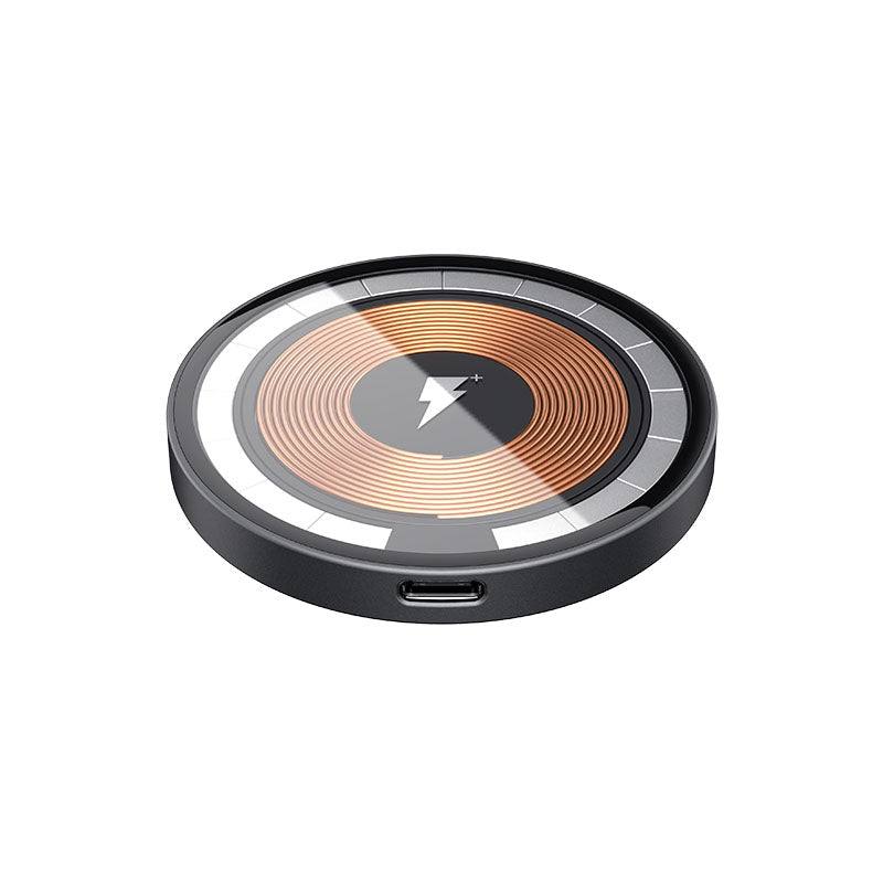 SlimQi: Super Slim Wireless Charging Pad Fast Qi Wireless Charger with Super Strong Magnets, Tempered Glass & Futuristic Design
