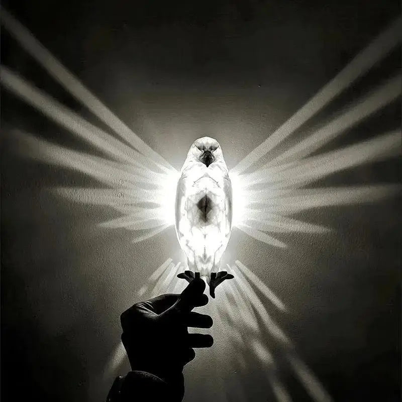 Raptor: Wall-Mounted 3D Eagle Shadow LED Lamp for Night Light & Statement Décor