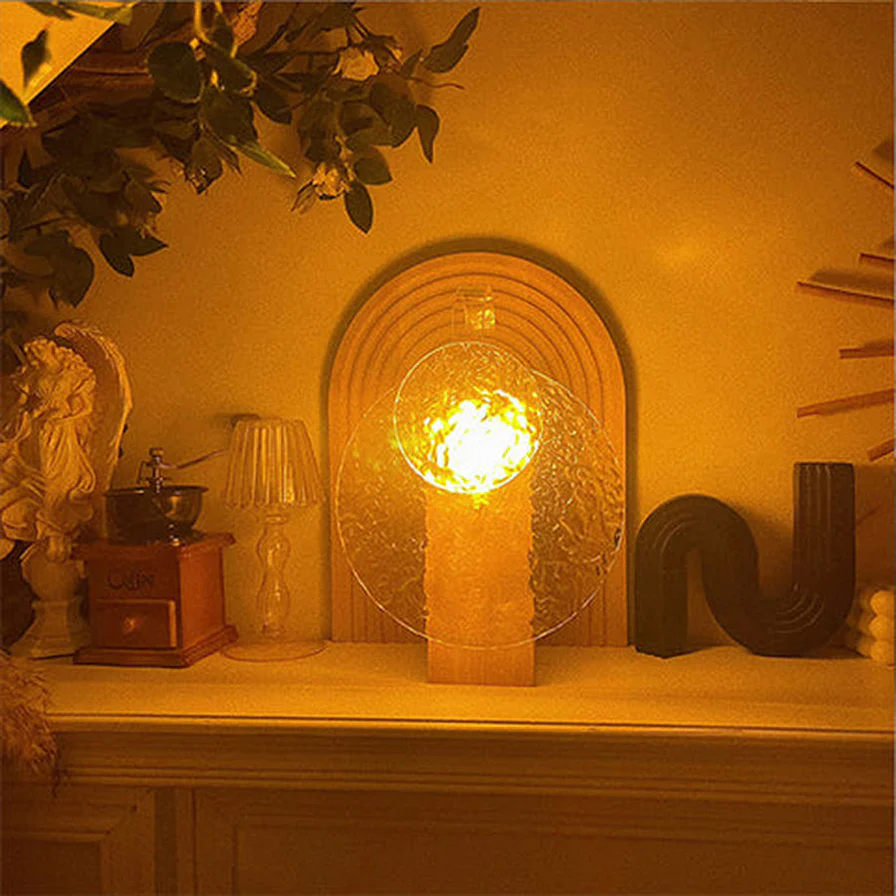 Wavi: Rotating Ripple Ambient Night Lamp with Water Wave Projection, Touch Control, Colour Changing Sunset Glow for Bedroom & Home Aesthetic Décor